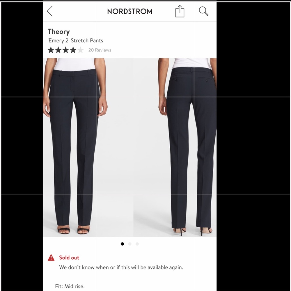 Theory DARK GREY women’s work dress pants Emery 2